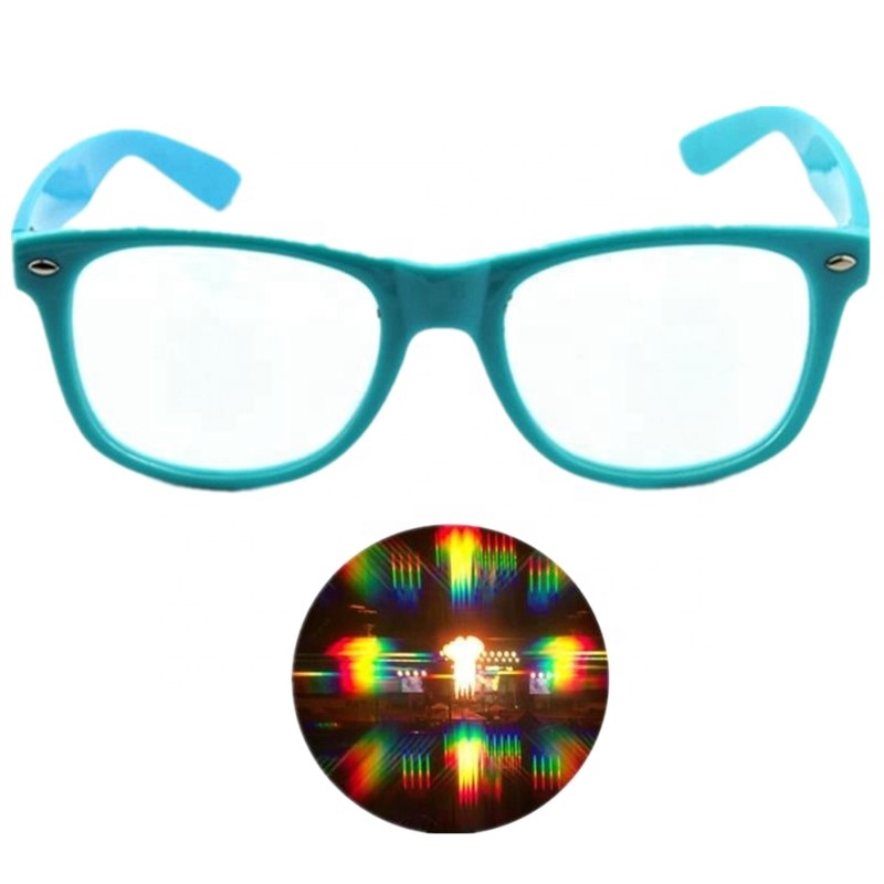 13500 Lines Per Inch Under Light Rave Prism 3D Fireworks Glasses Custom Diffraction Glasses ODM