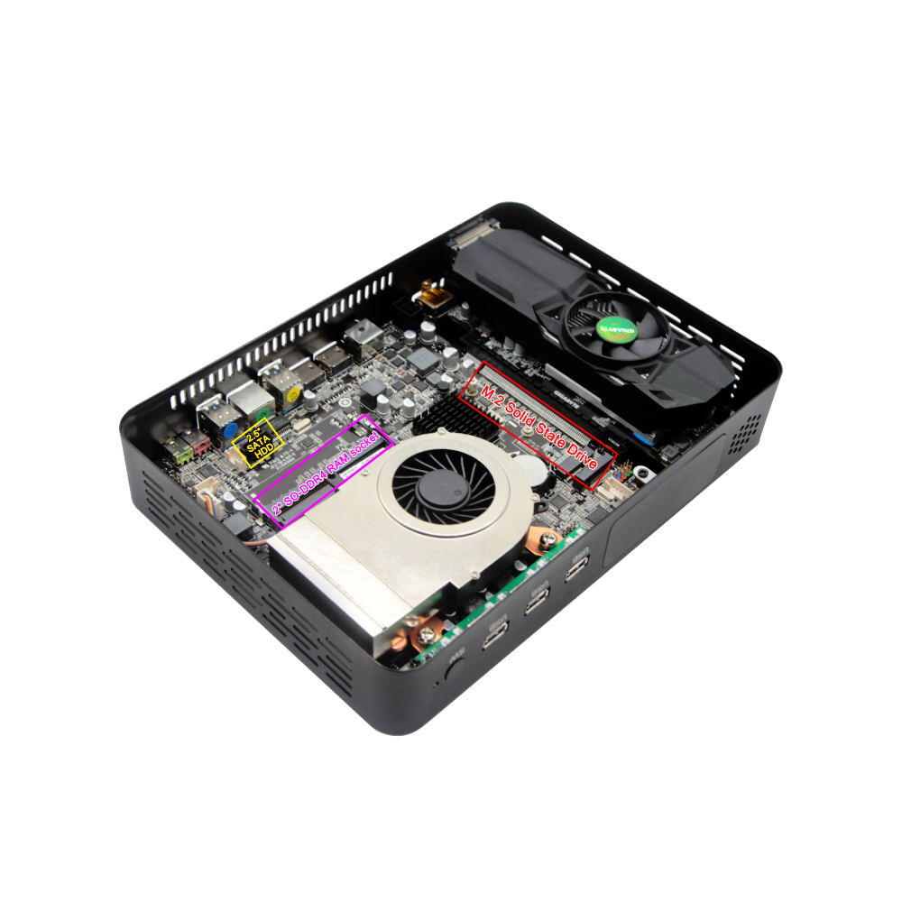 Max 64G DDR4 GTX 1050TI графическая карта barebone mini pc DP + HD + DVI дисплей B360 материнская плата для intel i5 9400f