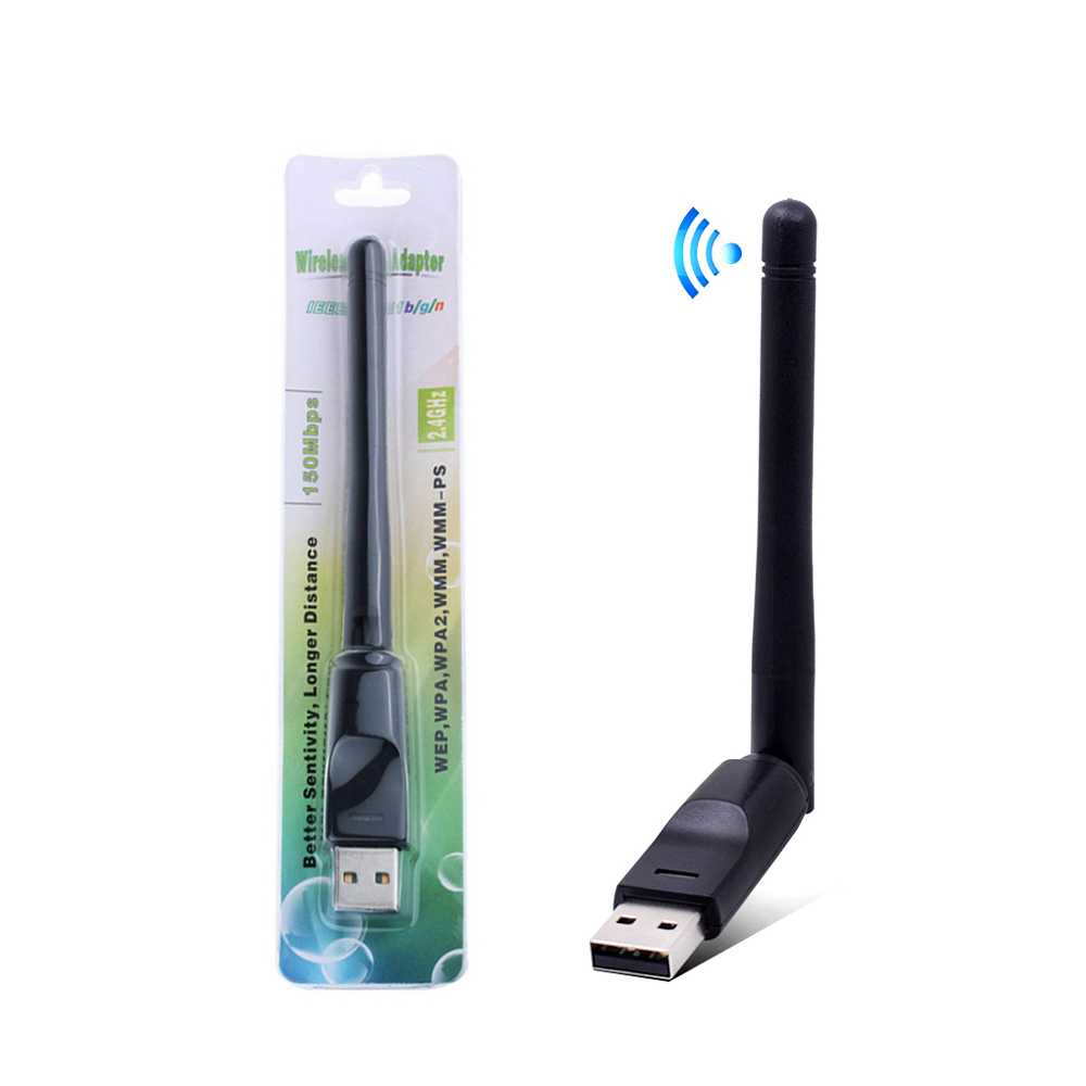 150Mbps MT7601 Wireless Network Card Mini wifi adapter usb LAN Wi-Fi Receiver Dongle Antenna 802.11 b/g/n for PC Windows