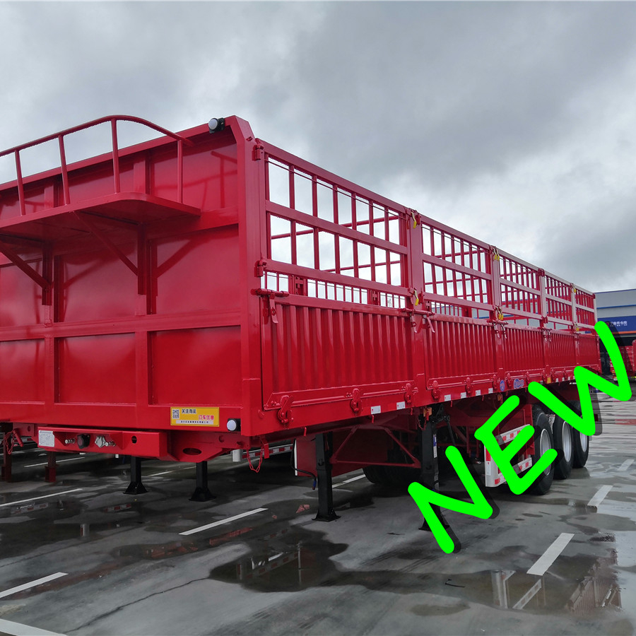 OYJD Trailers brand new export strengthen sidewall plus fence semitrailer use stone mine building materials transport for sale