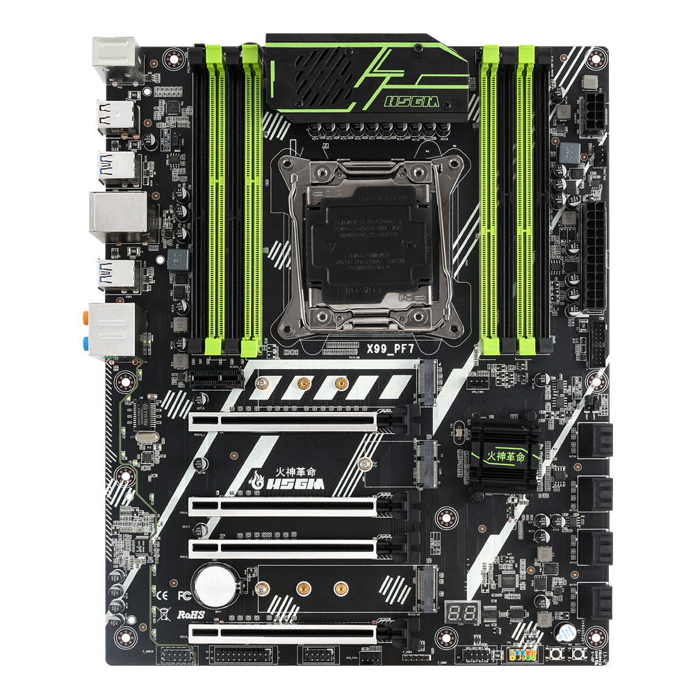 Hsgm материнская плата X99-PF7 поддерживает четыре канала DDR3/DDR4 X99 чипсет Серверная материнская плата