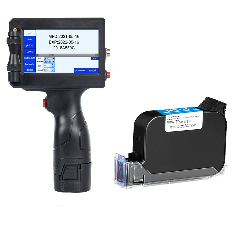SC16 Thermal Metal Body Inkjet Printer 12.7mm Text QR code Batch Number Logo Label Print Portable Printer with Fast-Drying Ink
