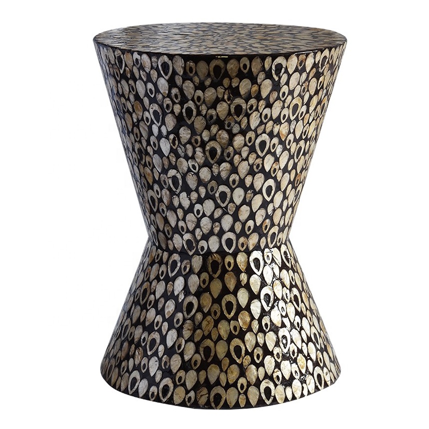 High quality best selling luxury Mother of Pearl Stool handmade in Viet Nam