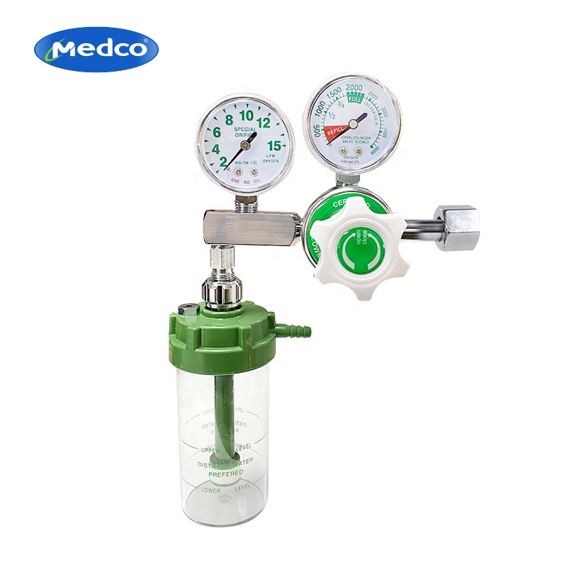 Medical Oxygen Pressure Flow meter Oxygen Regulator 200lb in South American countries hot sale