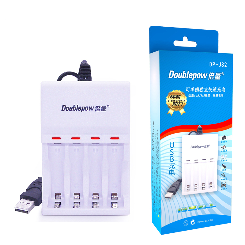Универсальное зарядное устройство Doublepow U82 usb AAA AA для аккумуляторных батарей 1,2 в NiMH NiCD