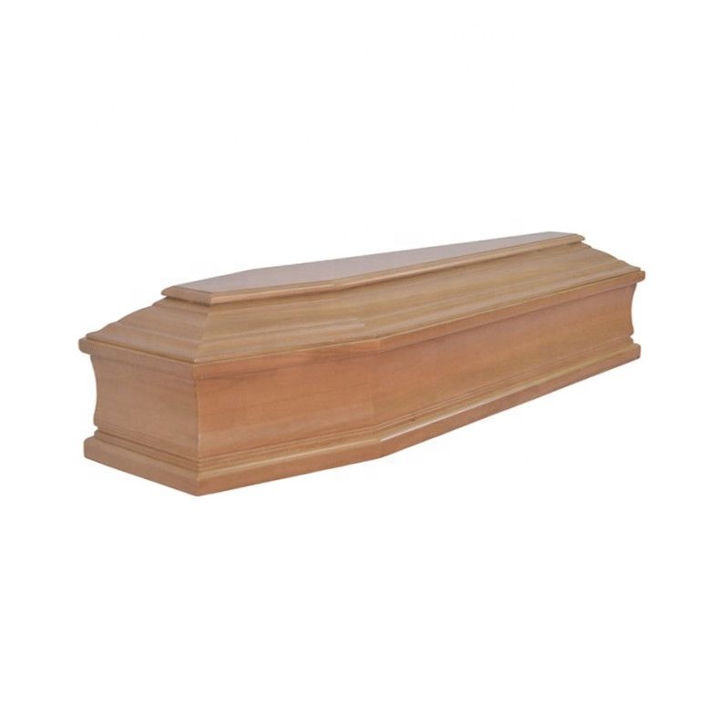 Good Quality Paulownia Solid Wooden European Style Coffin