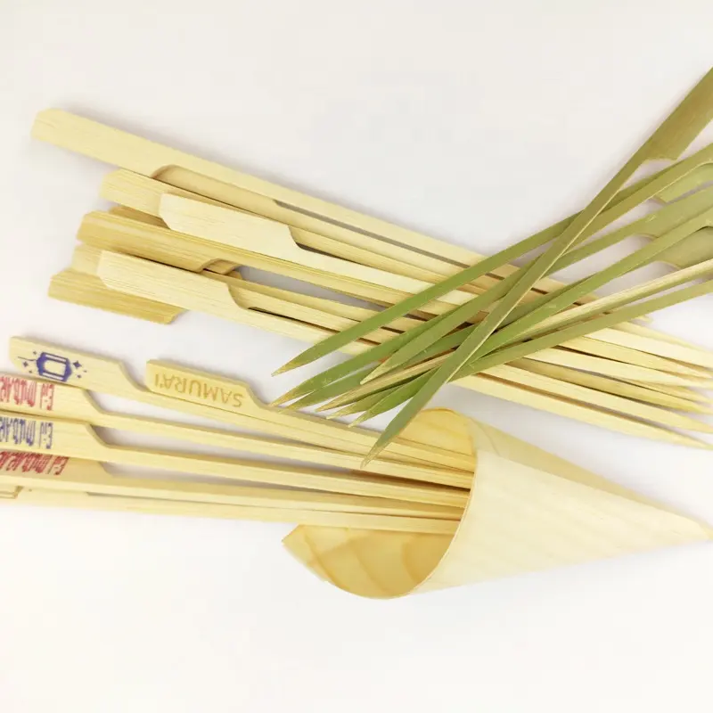 China factory wholesale food grade bamboo teppo skewer with custom logo