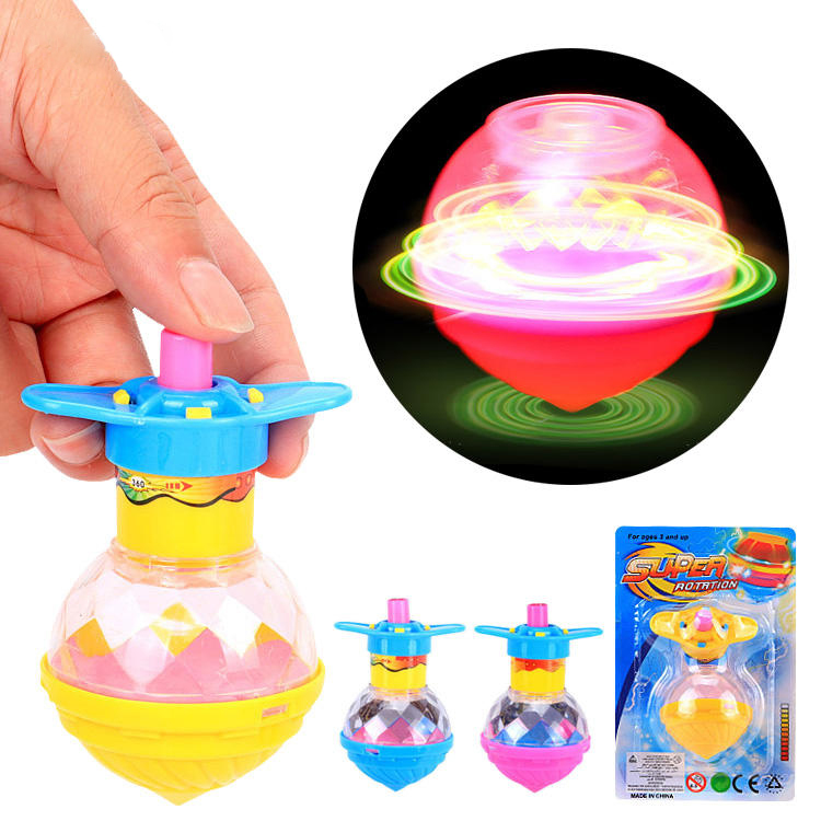 Игрушки до 1 доллара, светящиеся пластиковые светодиодные игрушки Dreidel, мигающие спиннинговые топы с гироскопом
