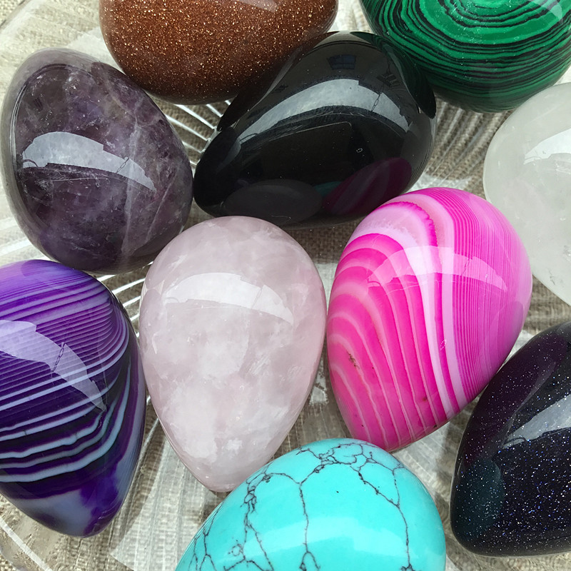 Manufacturers Wholesale Natural Crystal Stone Eggs Semi-Gemstone Eggs Vulva Massage Ball Sex Products In Dubai Kegel Yoni Egg