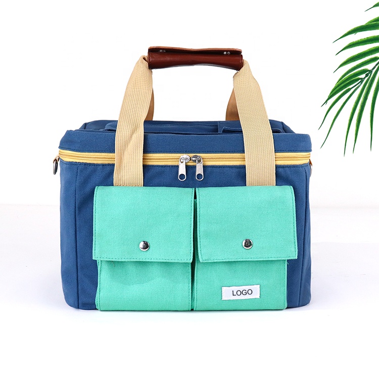 BSCI LVMH ISO Factory eco ice waterproof mini canvas beer beach custom soft insulation tote thermal insulated cooler bags