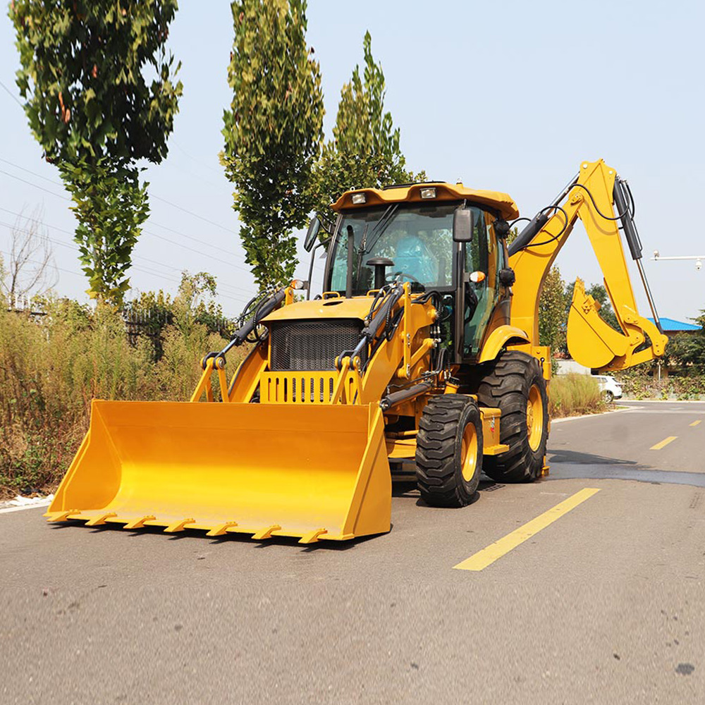 Chinese EPA Engine 4x4 Wheel Drive 400kg-2.5ton mini loader backhoe loader for sell with Snow shovel tractopelle