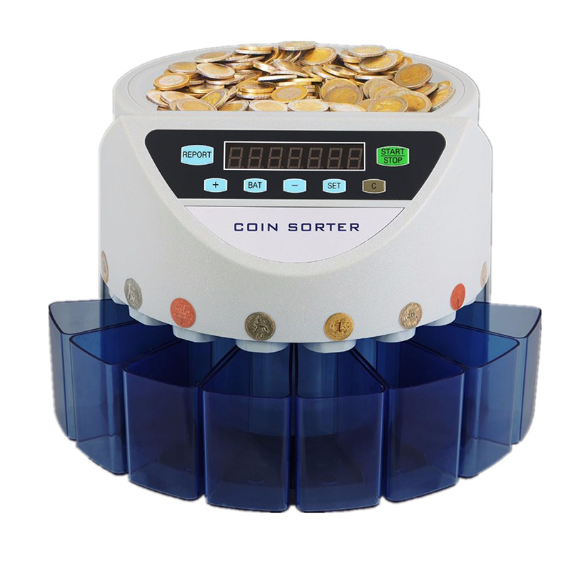 Electronic Coin Sorter Coin Counting Machine for Euro, GBP, Japanese Yen, Israeli Philippine Dollar