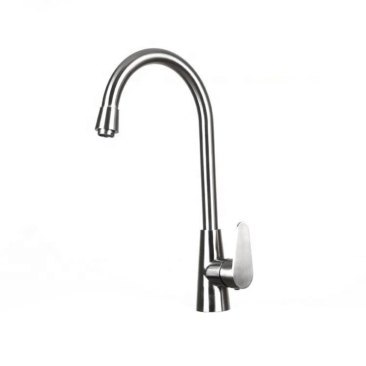 High Quality Sliver Color Stainless Steel Single Handle Wall Mounting Pull Down Kitchen Water Faucet