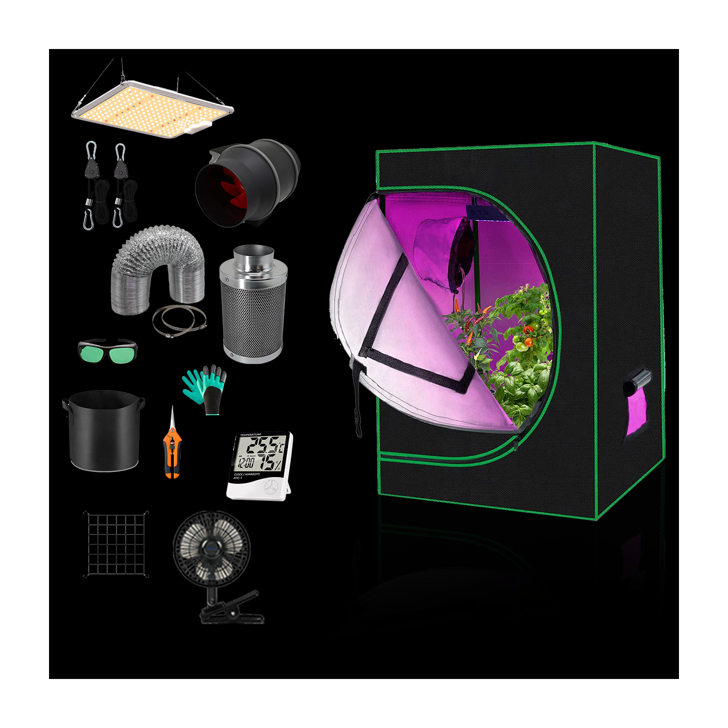 Convenient Installation Plant Grow Tent Thickened Oxford Cloth Greenhouse Indoor Grow Tent Plant Growbox For Indoor