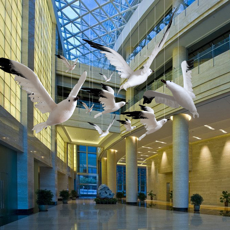 Summer Art Gallery atrium pendant car4sShop exhibition hall layout simulation seagull decoration jewelry shop creative pendants