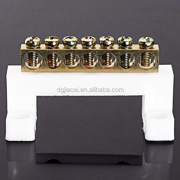 CNC T-shaped terminal block splitter without disconnection 3/5/7 hole copper strip with screw brass
