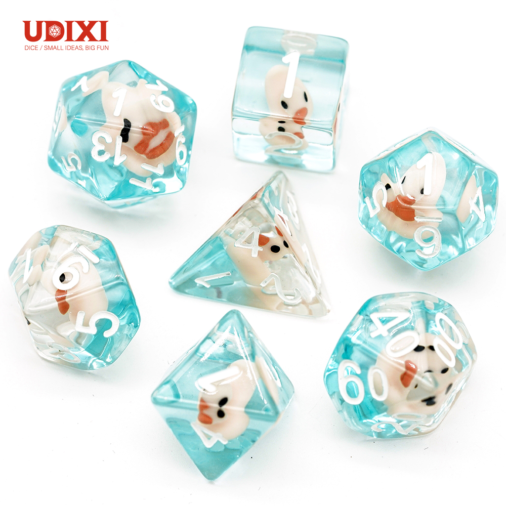 UDIXI игральные кости 16 мм набор игральных костей Dnd ролевые OEM Индивидуальные многогранные полимерные игры Dnd ролевые настольные игры персонализированные Серия животных