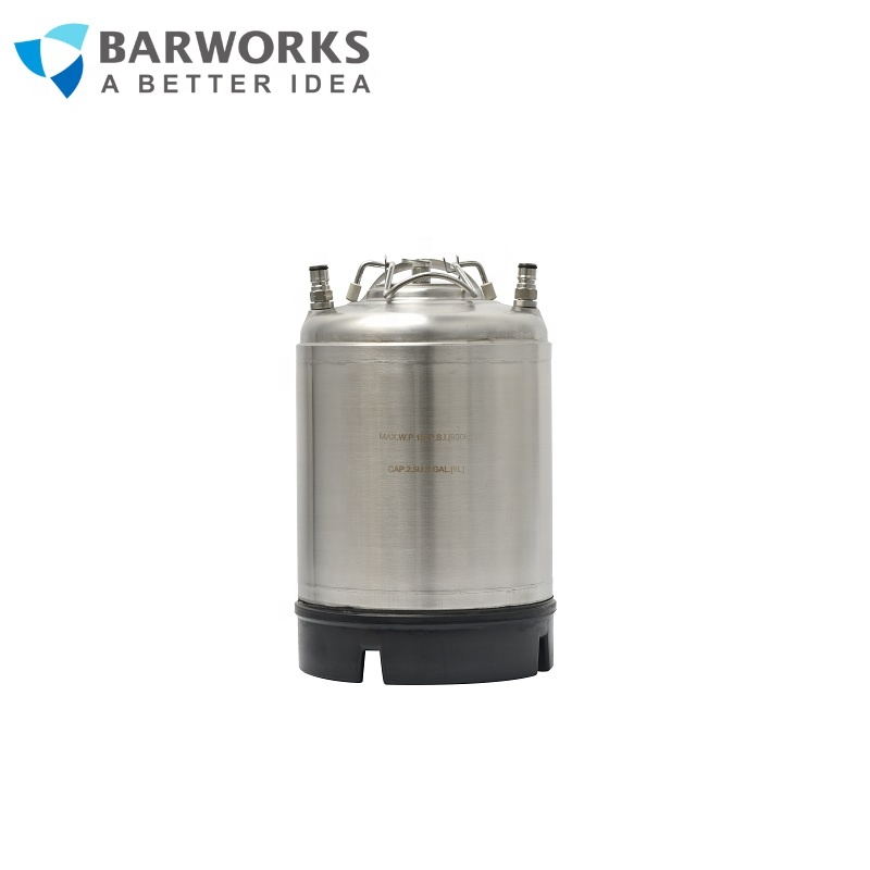 Stainless Steel Cornelius Keg Washing Machine 2.5Gal 9L Ball Lock Keg With NSF And LFGB Cetification