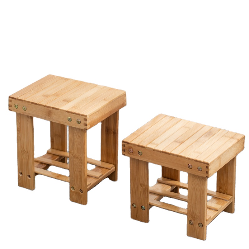 Wholesale Safe And Stable Bamboo Portable Bamboo Step Stool Kids Step Stool Bath Chair