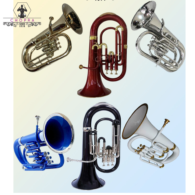 EUPHONIUM 3 VALVE AND 4 VALVE BRAND NEW SHINING BRASS FINISH Bb FREE HARD CASE MOUTHPIECE