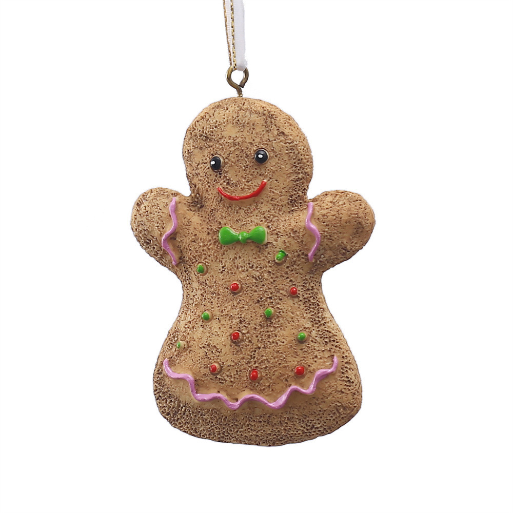 Resin Gingerbread Man Ornament for Holiday Home Decor and Tree Hanging Perfect Christmas Gift Idea