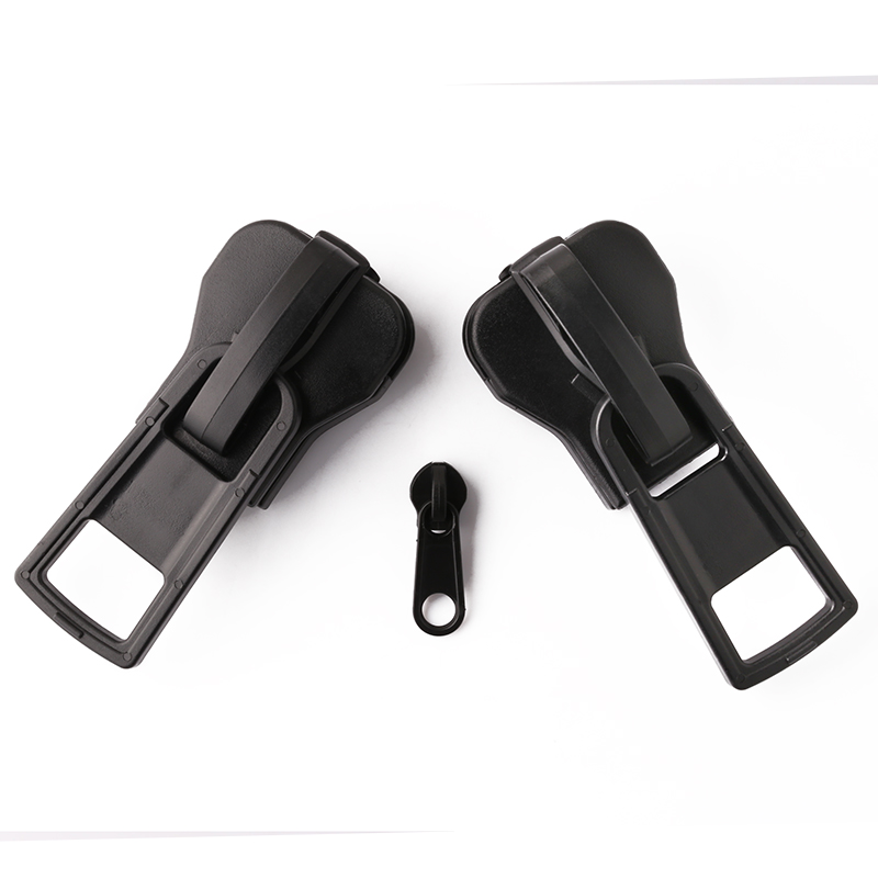 Wholesale cheap custom resin giant zip head 30# plastic big size metal zipper slider for tent zipper pull