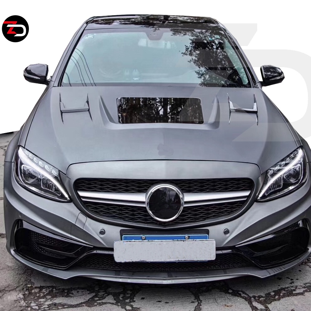 Высококачественный автомобильный капот для C класса W205 2015-2018 в CF
