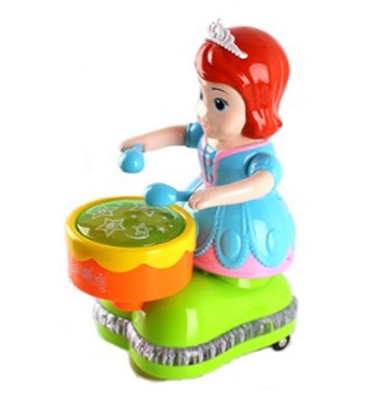 Электрический барабан DF princess, музыкальная игрушка со звуком для детей, Мультяшные игрушки на батарейках, Лидер продаж 2020