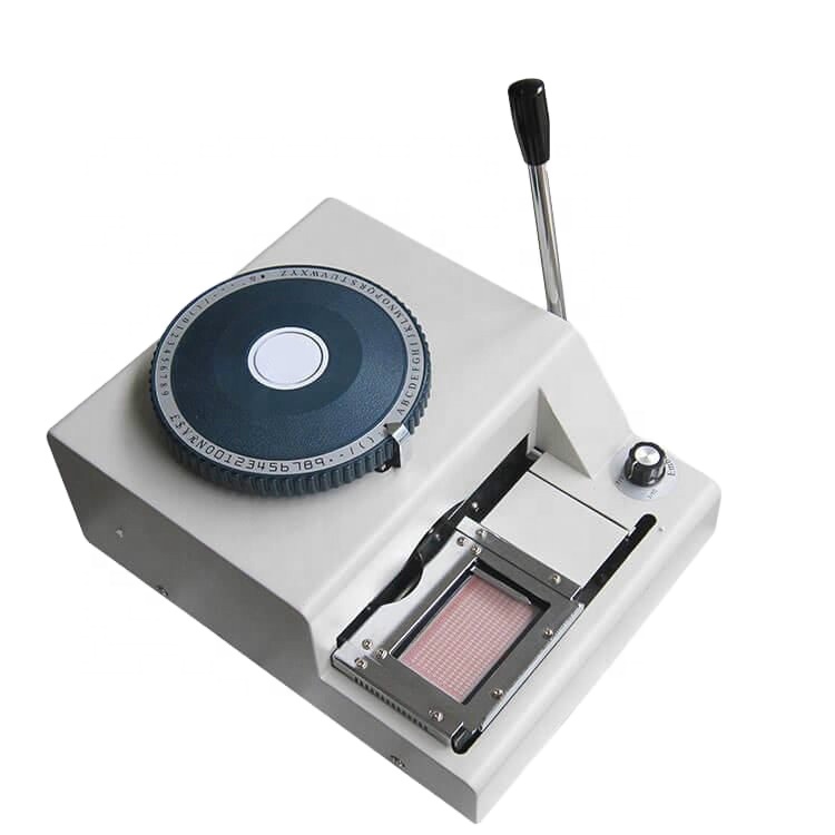 latest design card embosser metal tag embossing machine for the pet with cheap price