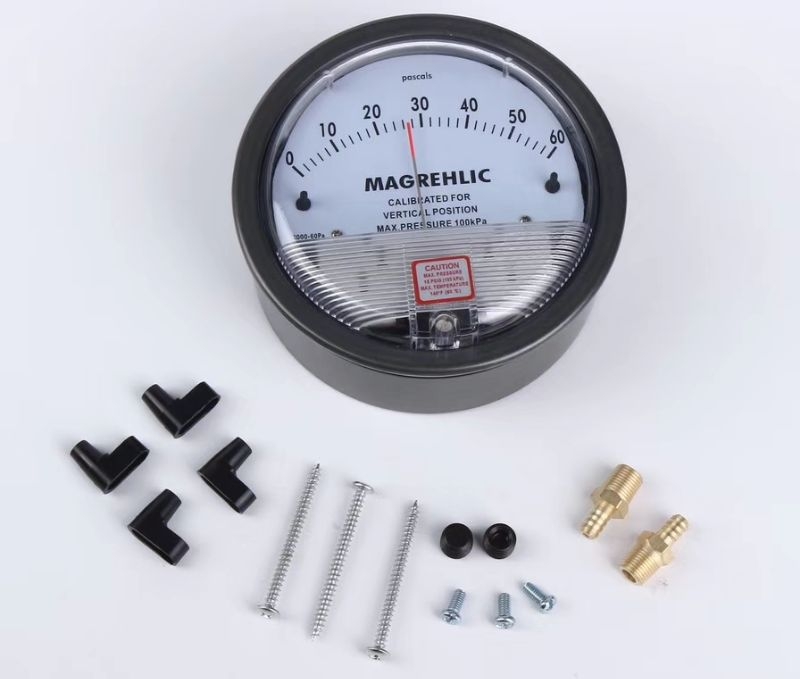 Magrfhelic differential pressure gauge