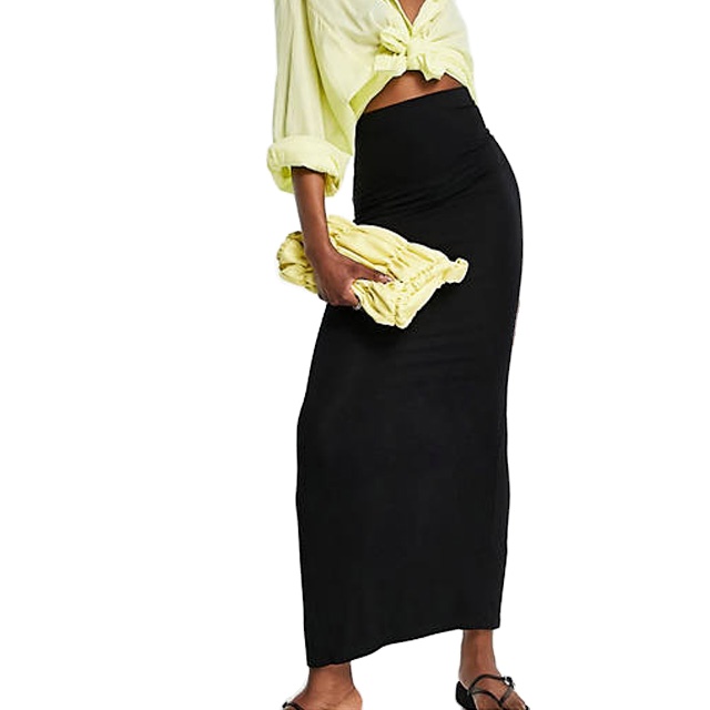 Summer Bodycon Tall Maxi Pencil Skirt In Black For Women