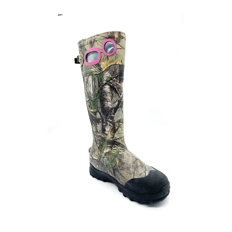 wWomen's neoprene real tree scent free real tree outdoor waterproof 3M Thinsulation insulated winter camouflage hunting boots