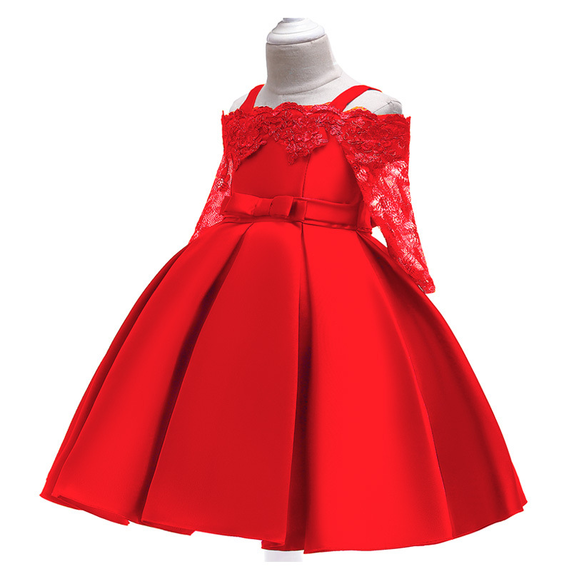 D0083 Wholesale Kids Birthday Clothing Wedding Gown Birthday Party Western Children Clothes Girl Dresses