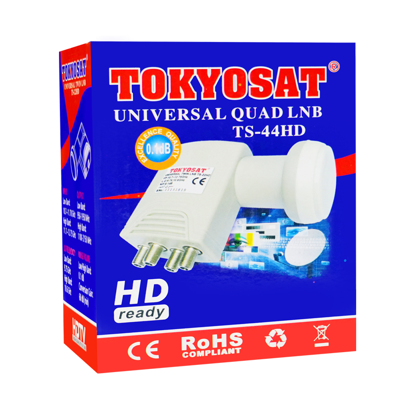 Tokyosat TS-44HD Новый 2021 горячая Распродажа конвертер de 4 pin lnb in band ku fuji 4 способа в наличии на складе