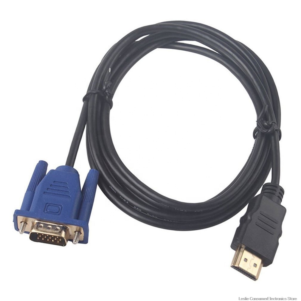 Позолоченный HDMI папа-VGA Женский адаптер конвертер для монитора компьютера проектор HDTV