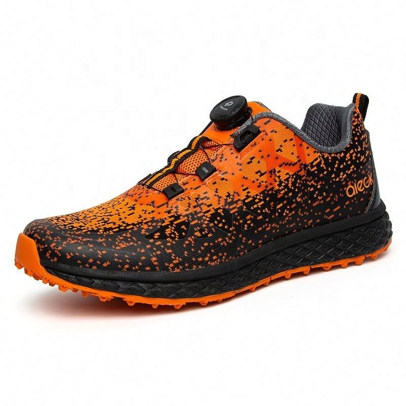 Custom Cheap Waterproof Rubber Sole Leather Spikes Golf Shoes For Men