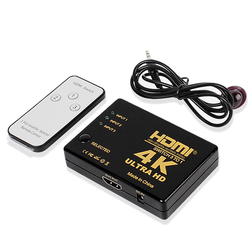 3x1 4 к HD видео Multi HDMI переключатель с ИК дистанционное управление Поддержка 4 разрешение