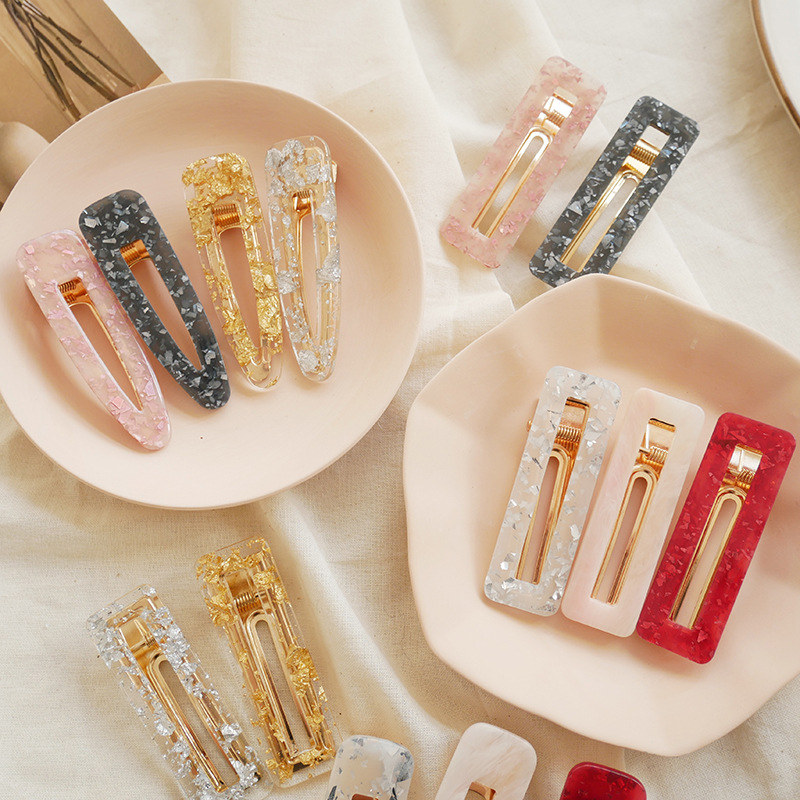 2021 new Acrylic Retro girls hair clips girls vintage star clips for hair customize hair pins