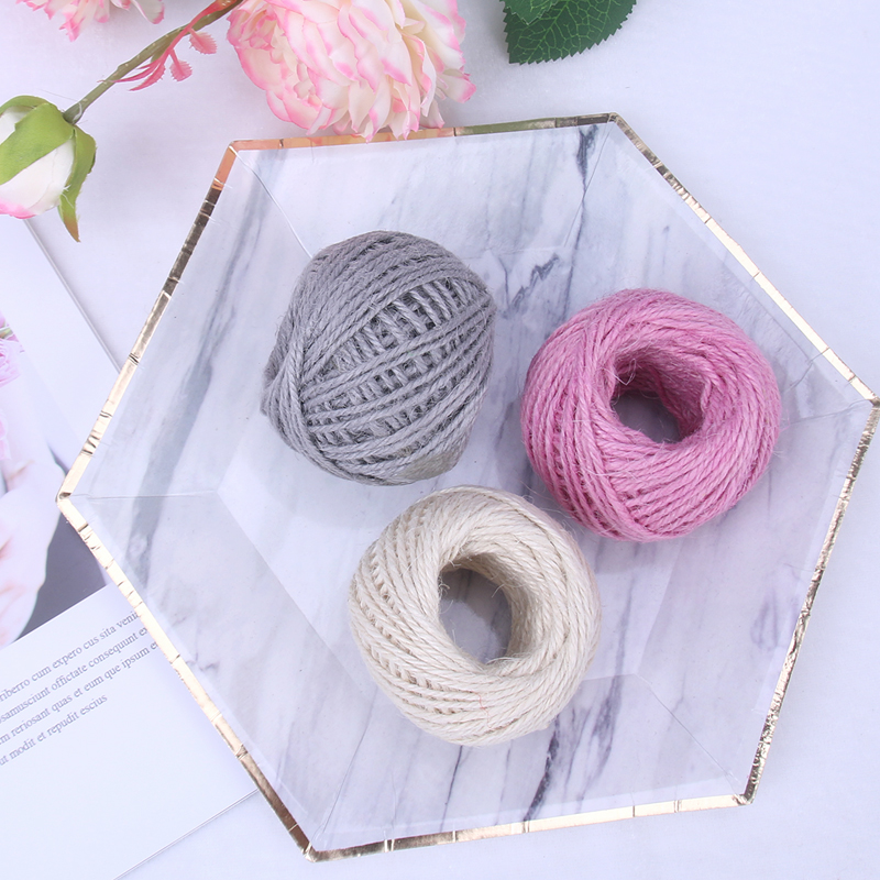 Widely Used Superior Quality Colored Hemp Rope Circular Braided Natural Jute Rope Hemp