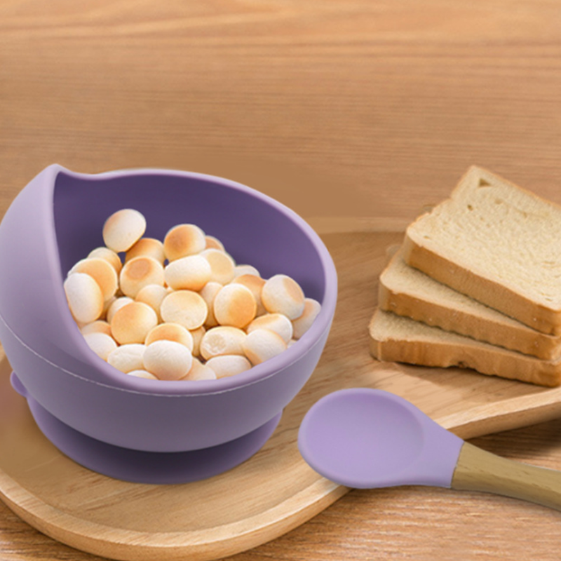BPA бесплатная доставка, новинка 2021, 100% пищевое качество, Collisable Babi, мультяшная силиконовая чаша для кормления ребенка с ложкой, набор