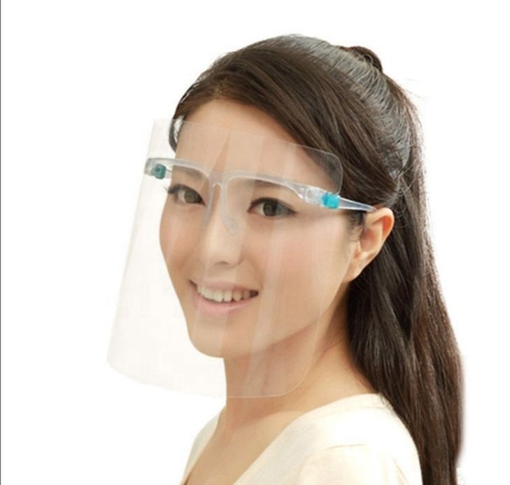 Factory stock ready to ship face shieldmask transparent protective plastic face shield