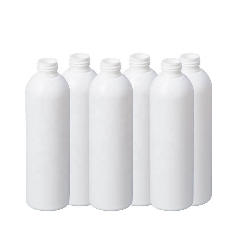 Белая пластиковая круглая бутылка для лосьона HDPE 250 мл 8 унций с отделкой шеи 24/410