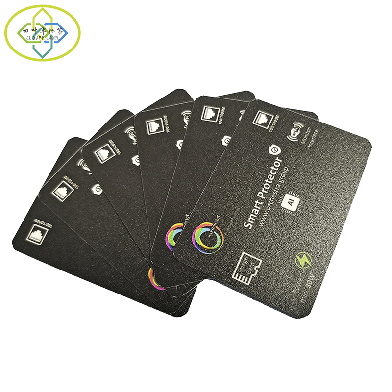 Custom PVC heat resistant label plastic card silk screen printing for battery sticker packaging