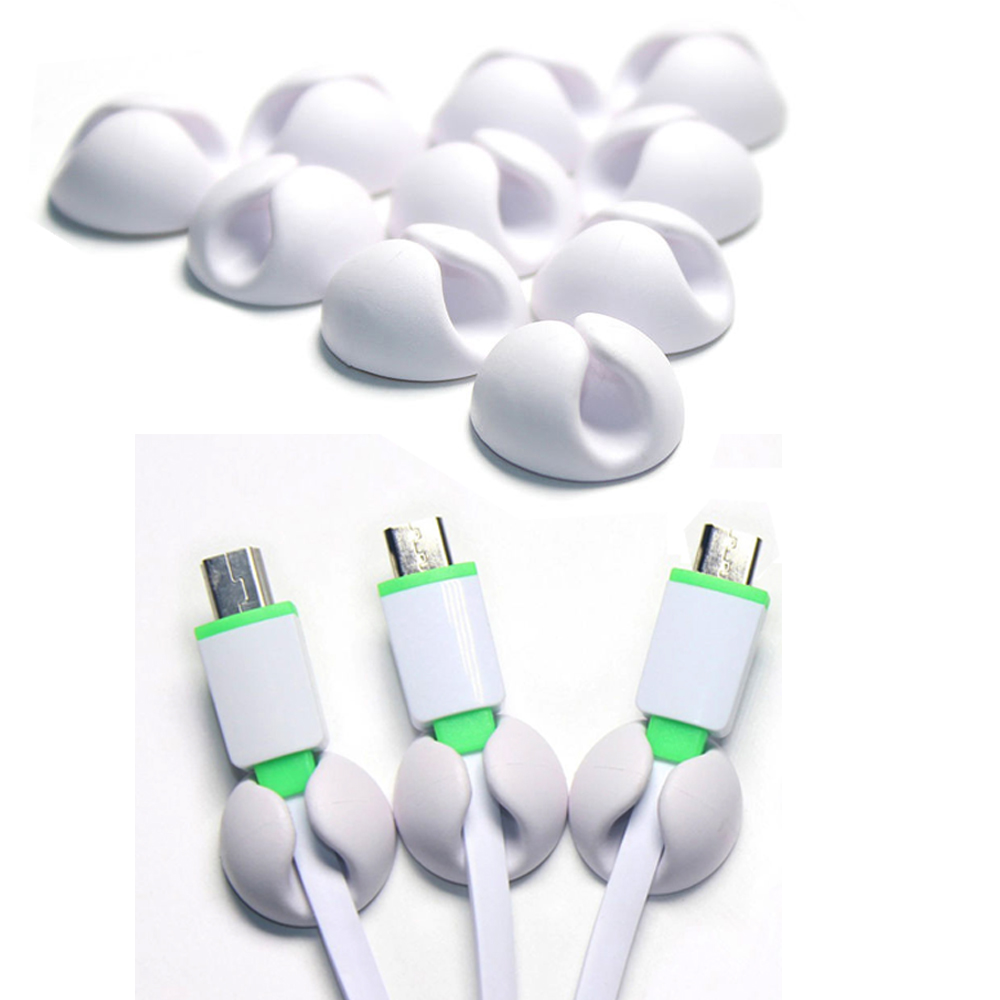 Hardware Multipurpose Silicone Cable Clip Grip of Wire Cord Type USB Desk Wall Desktop Organizer Charger Holder
