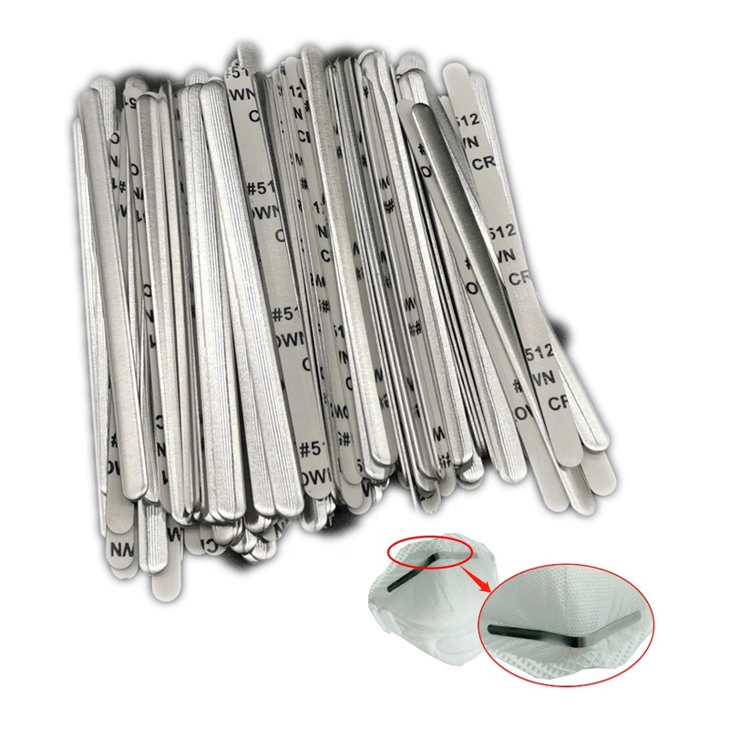Wholesale In Stock 5mm Self Adhesive Aluminum Nose Bridge Clips Bracket for KN95 FaceMask