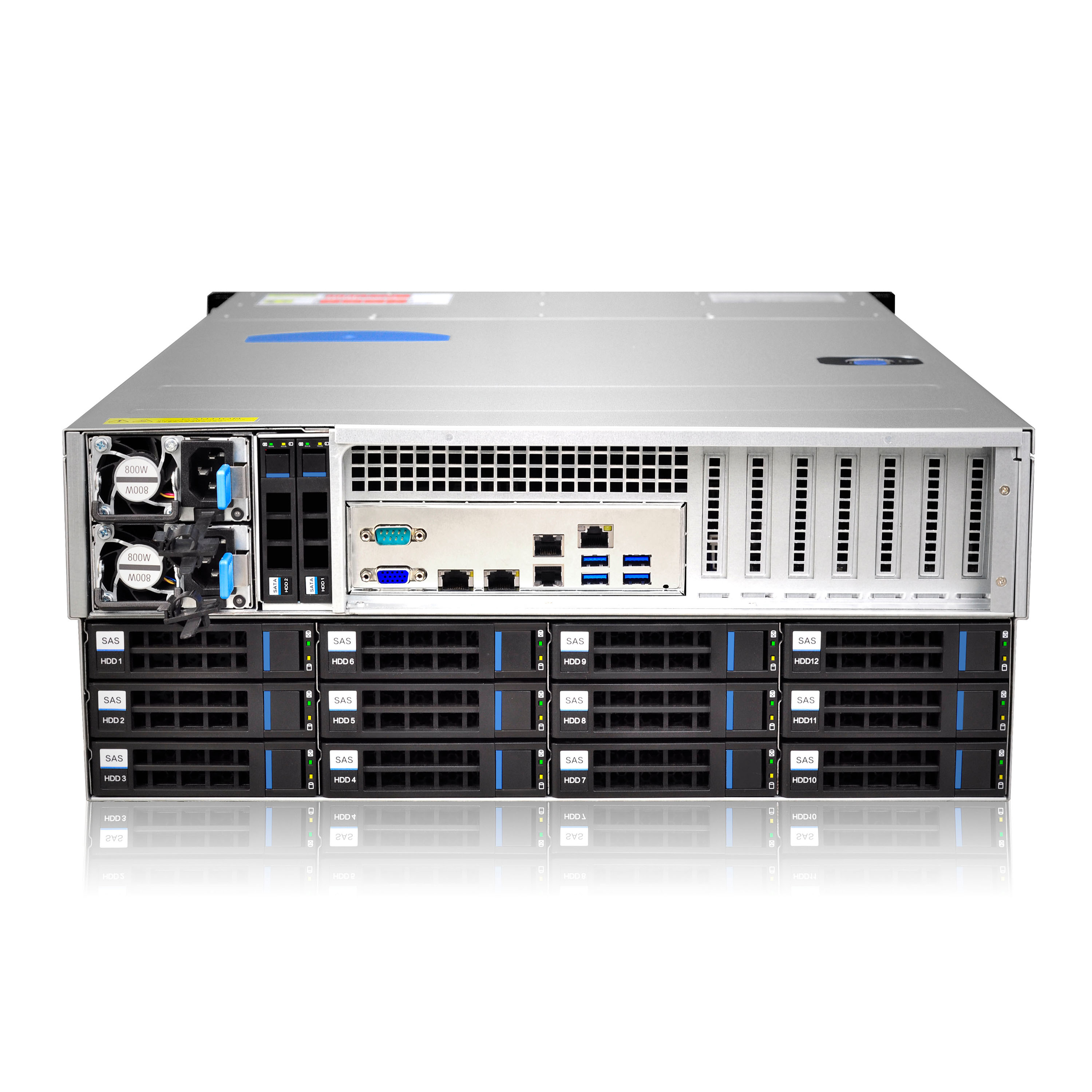 Шасси 4U 36 bay для AMD Rome и Intel E3 1200 V3/V4/V5/V6,E2100,2200,E5 V3/V4, масштабируемые