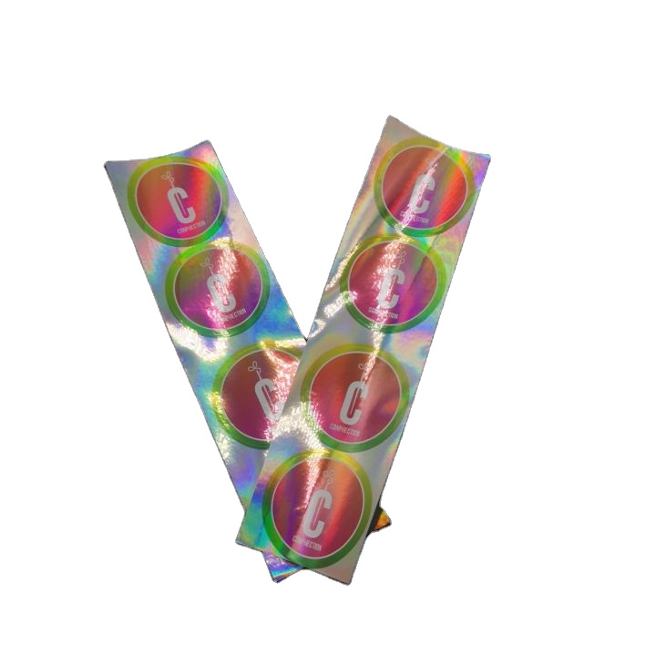 Custom logo printed coated paper sticker