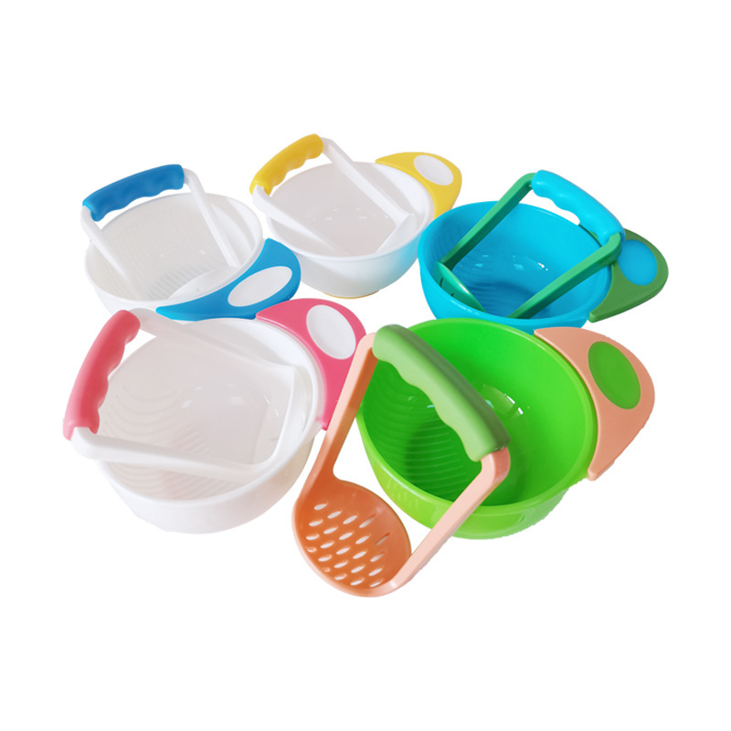 Baby food grinding bowl baby fruit and vegetable accessories grinding bowl and grinding stick set