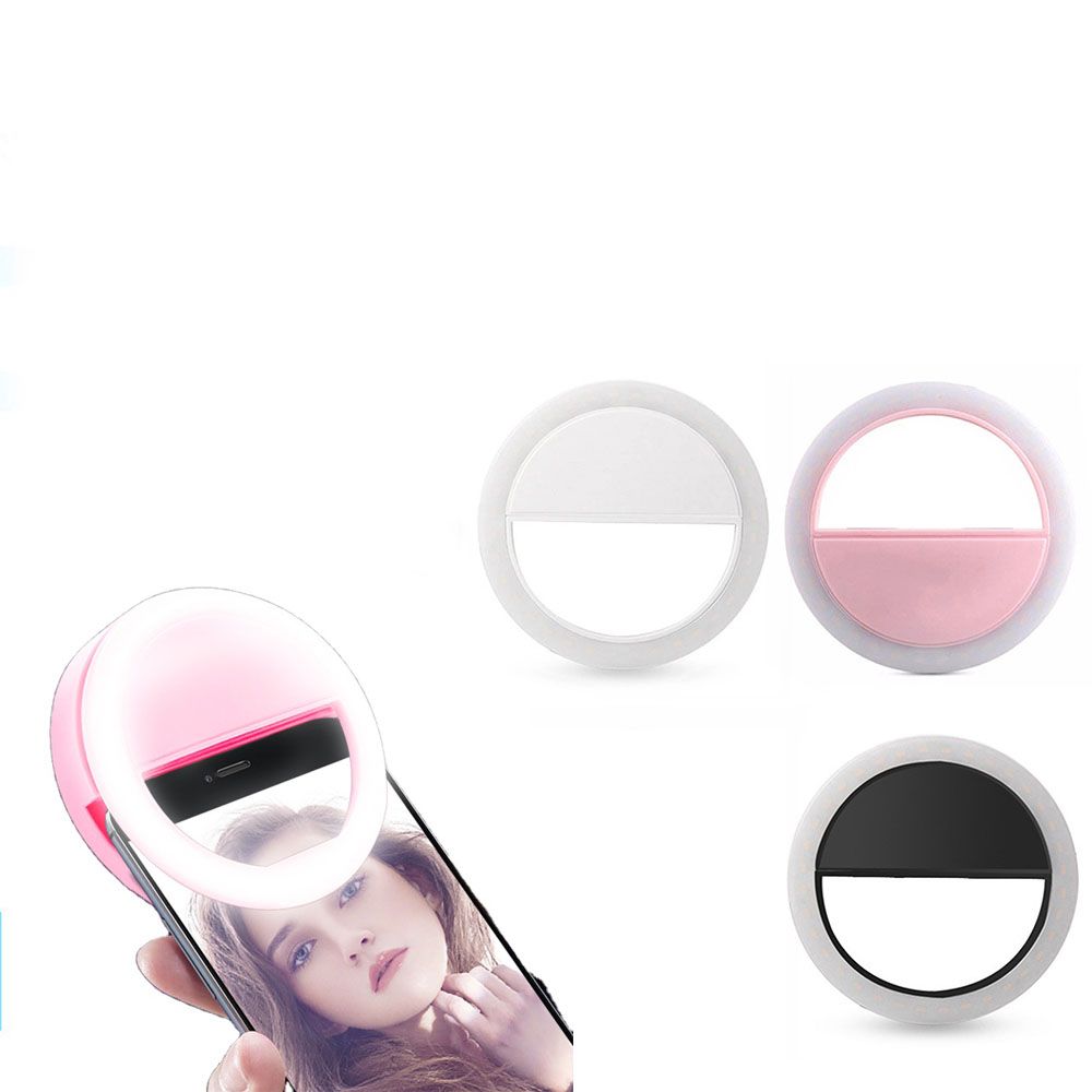 Top Selling Ring Shape Women Makeup Tool LED Selfie Light USB Charging Clip On Beauty Night Fill Light For Photography Selfie
