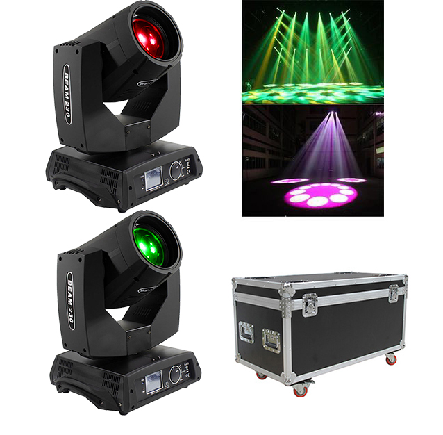 Профессиональный аудио 2 шт. luces led lyre сценический свет набор луч 230 7r движущийся головной свет с полетным чехлом